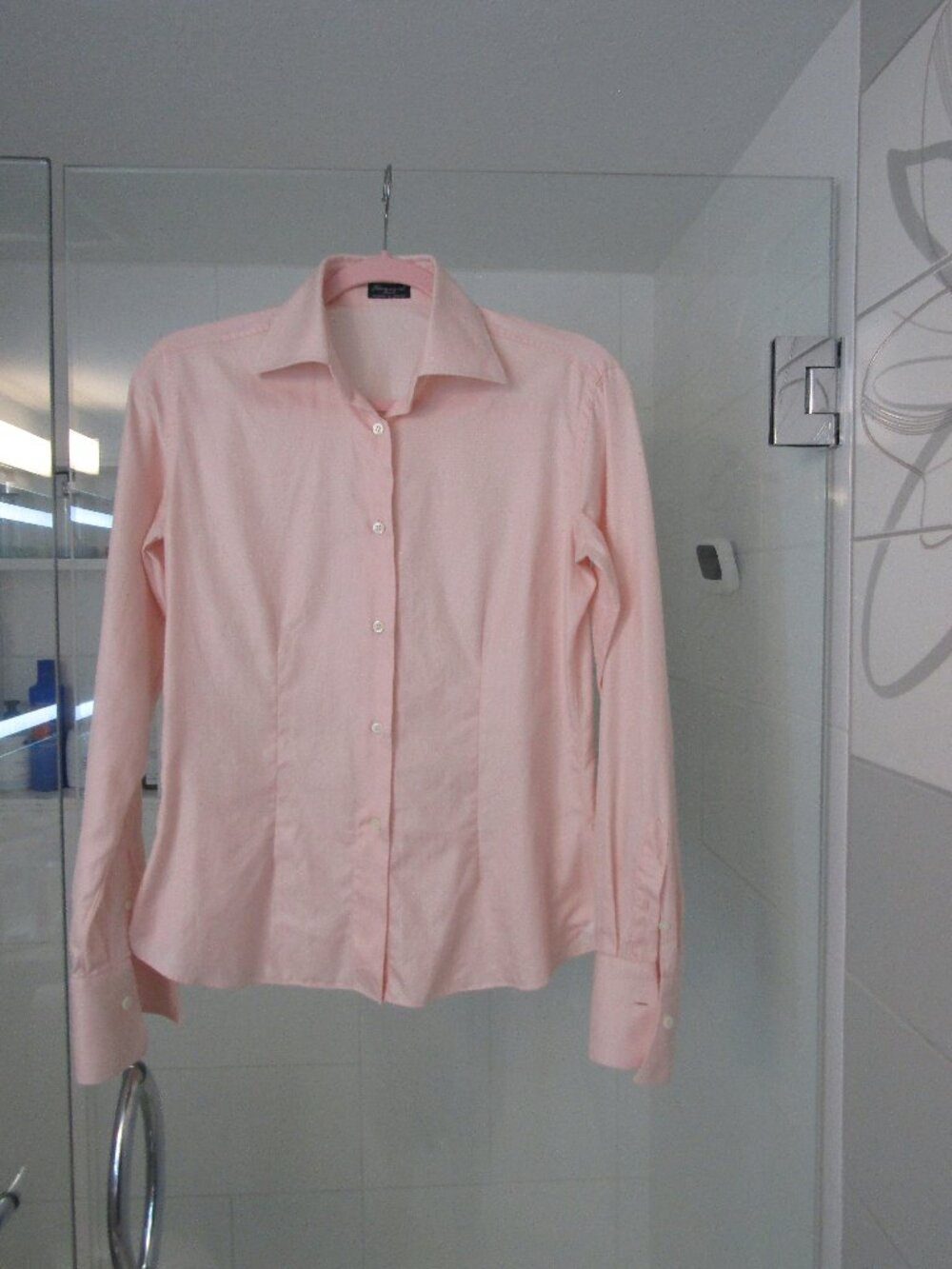 Finamore Napoli Soft Pink 100% Cotton Button Down Shirt--sz 42